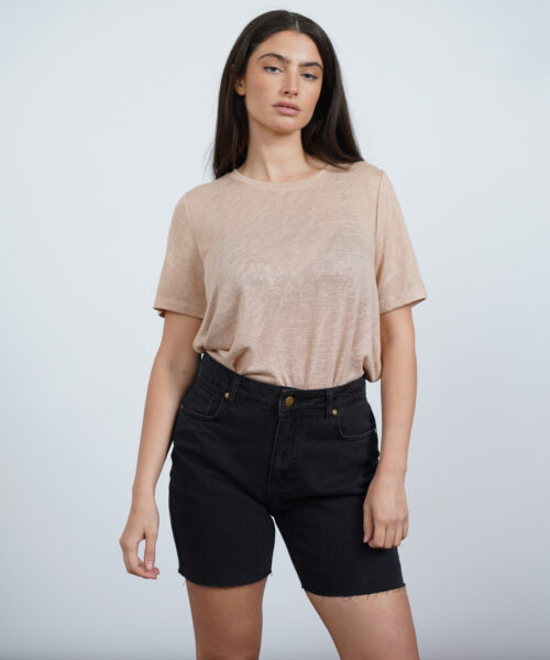 MOM SHORT ג'ינס קצר שחור